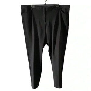 Calvin Klein Ankle Cropped Pants Black Cigarette  Trousers Size 20W